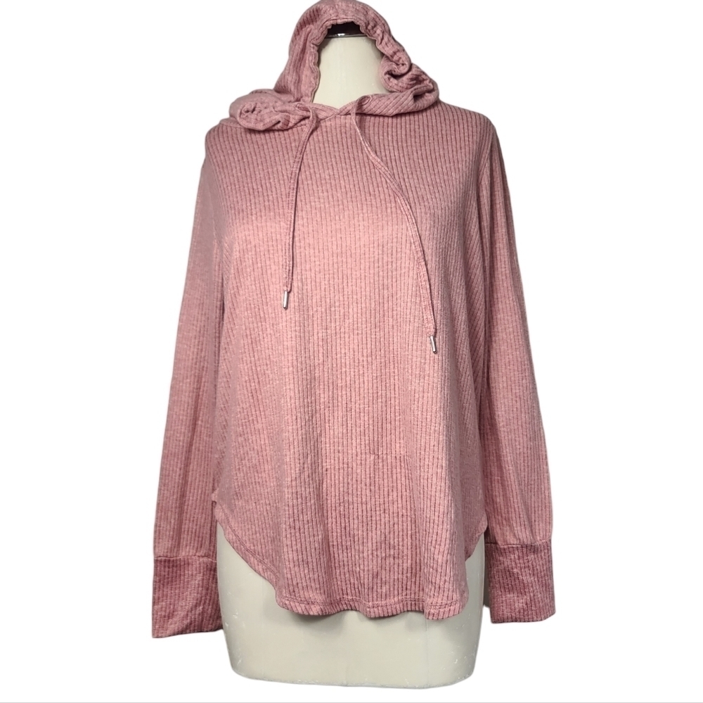 Nicole Miller Pink Hooded Sweatshirt M